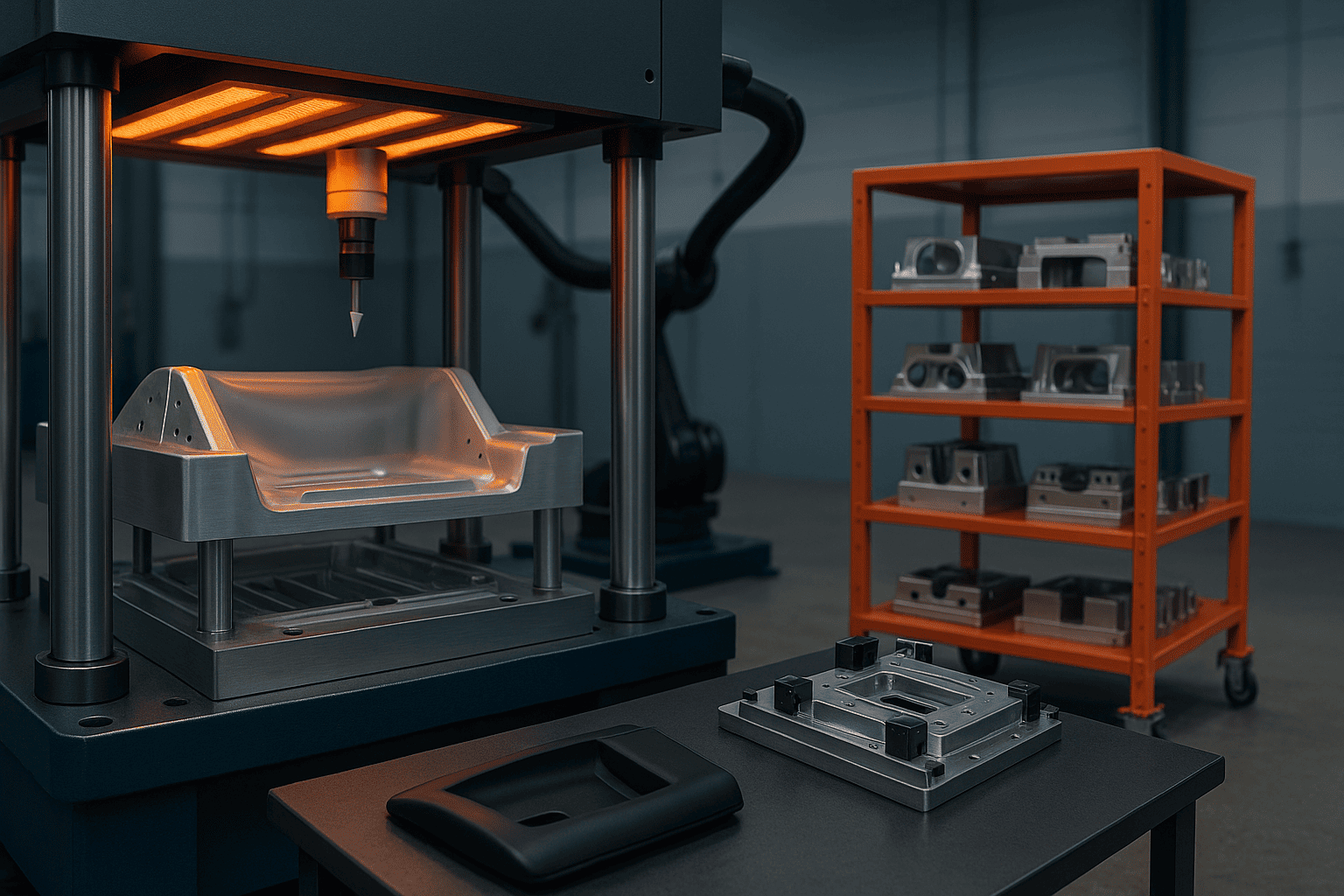 Otomotiv İç Trim Parçası için Termoform Kalıbı + Plug-Assist ve Hızlı Kalıp Değişim Sistemi